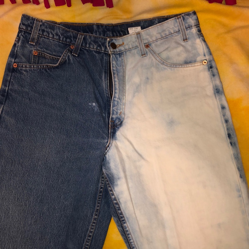 Bleached Levi Denim Jeans